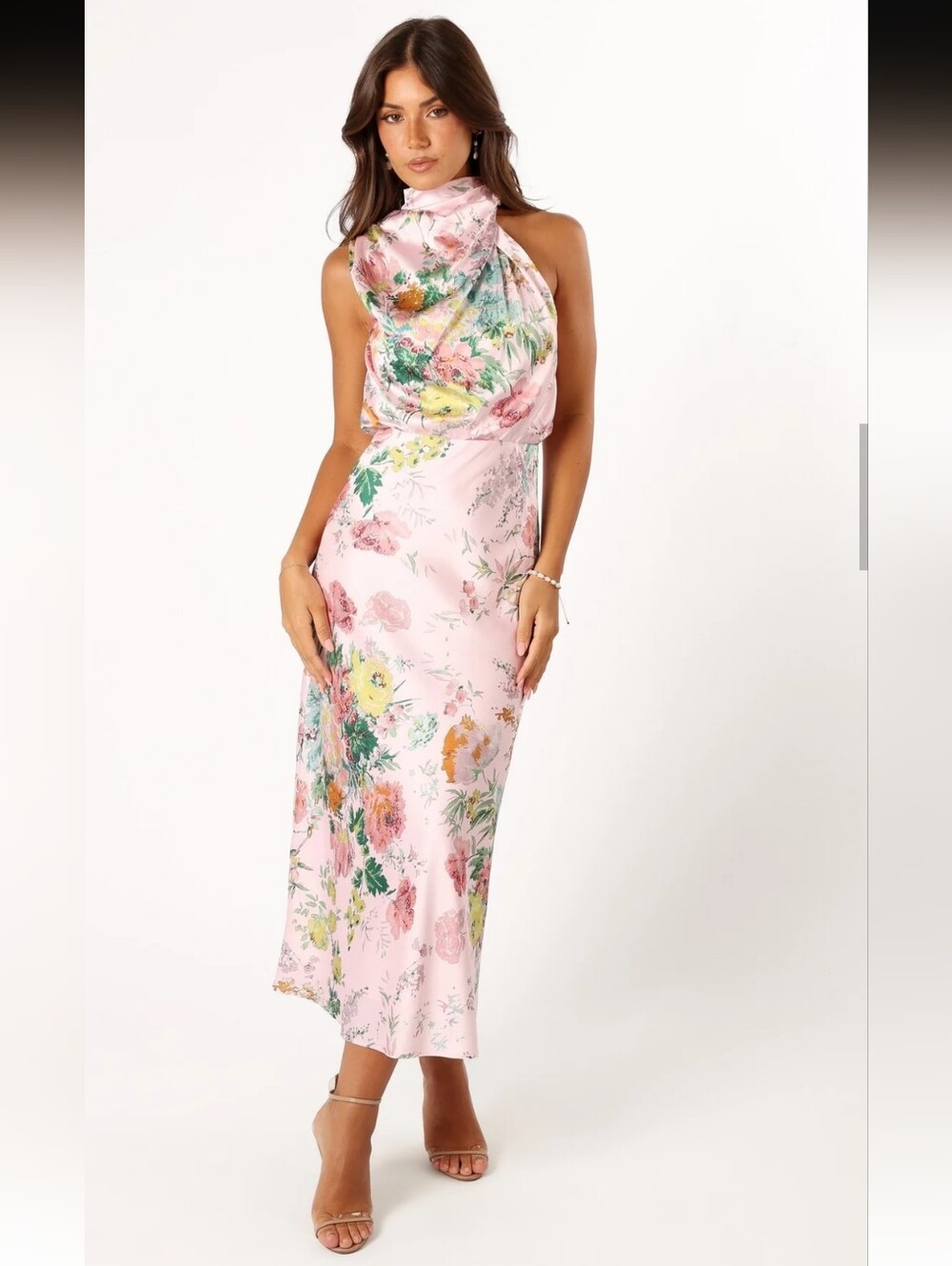 Anabelle Halter Neck Midi Dress Size L